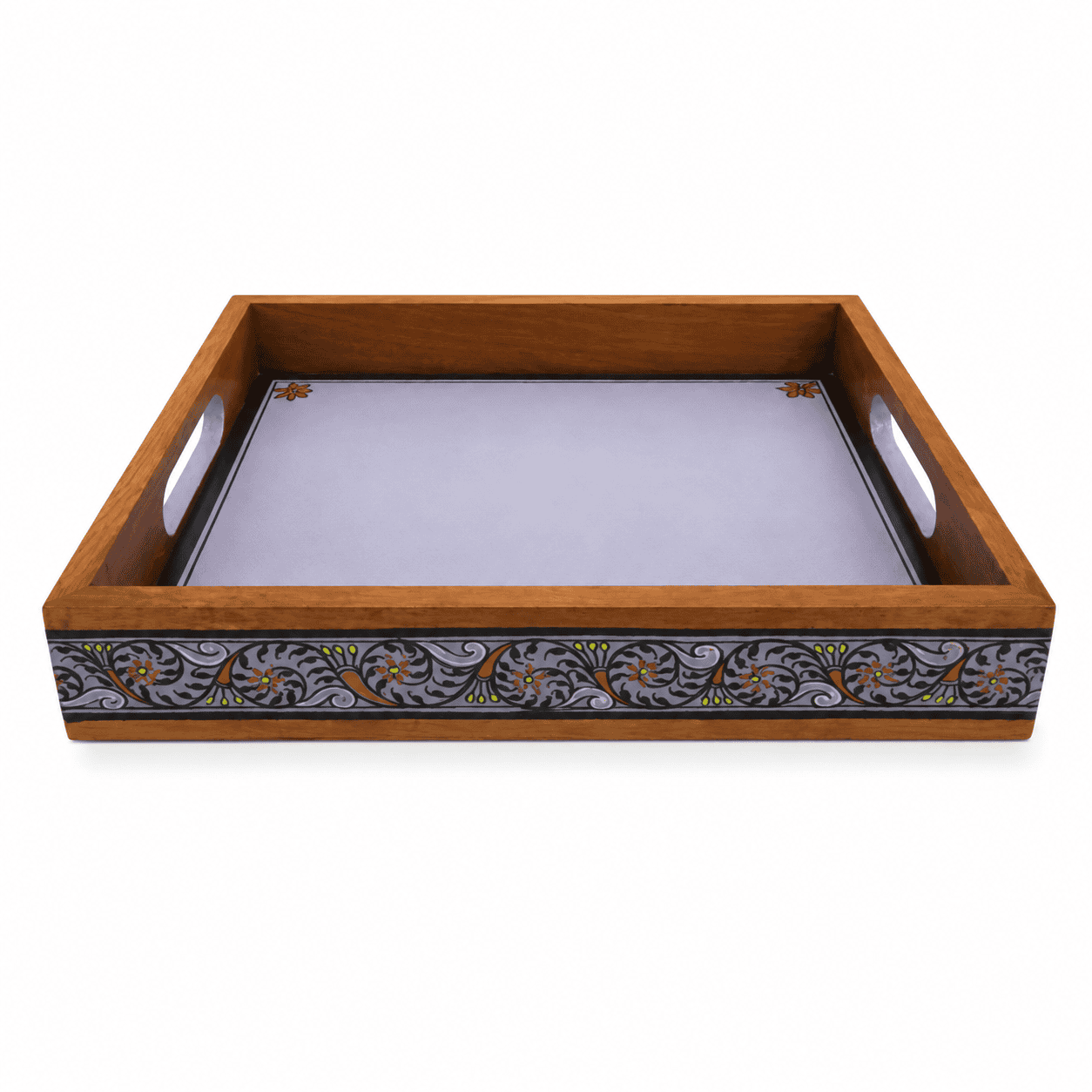 Violet Tranquil Wooden Serving Tray - Image 1