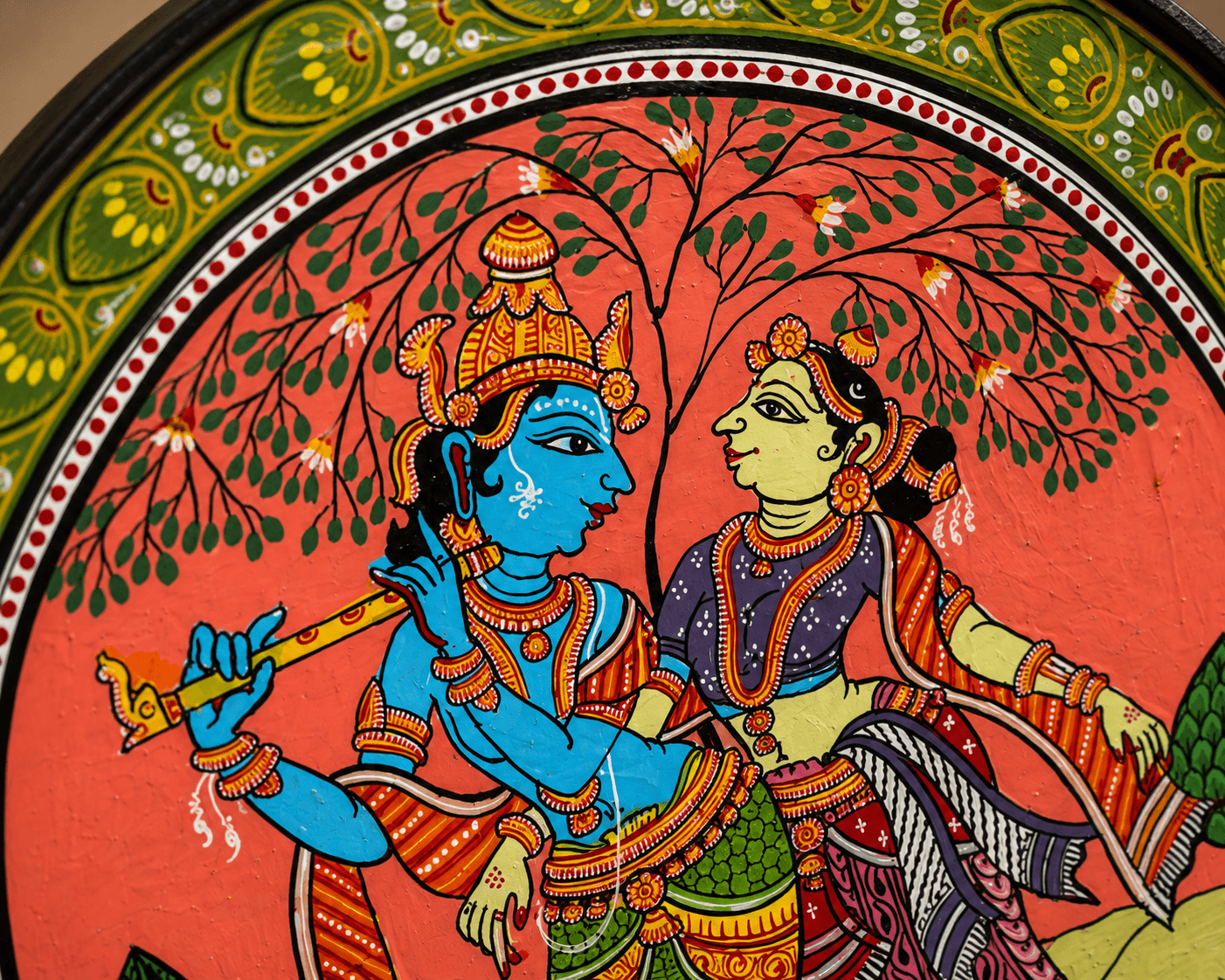 Odisha Pattachitra Folk Art Plate - Image 2