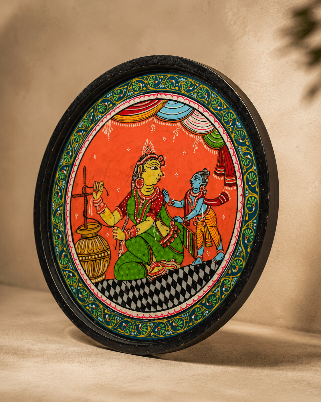Odisha Pattachitra Folk Art Plate - Image 4