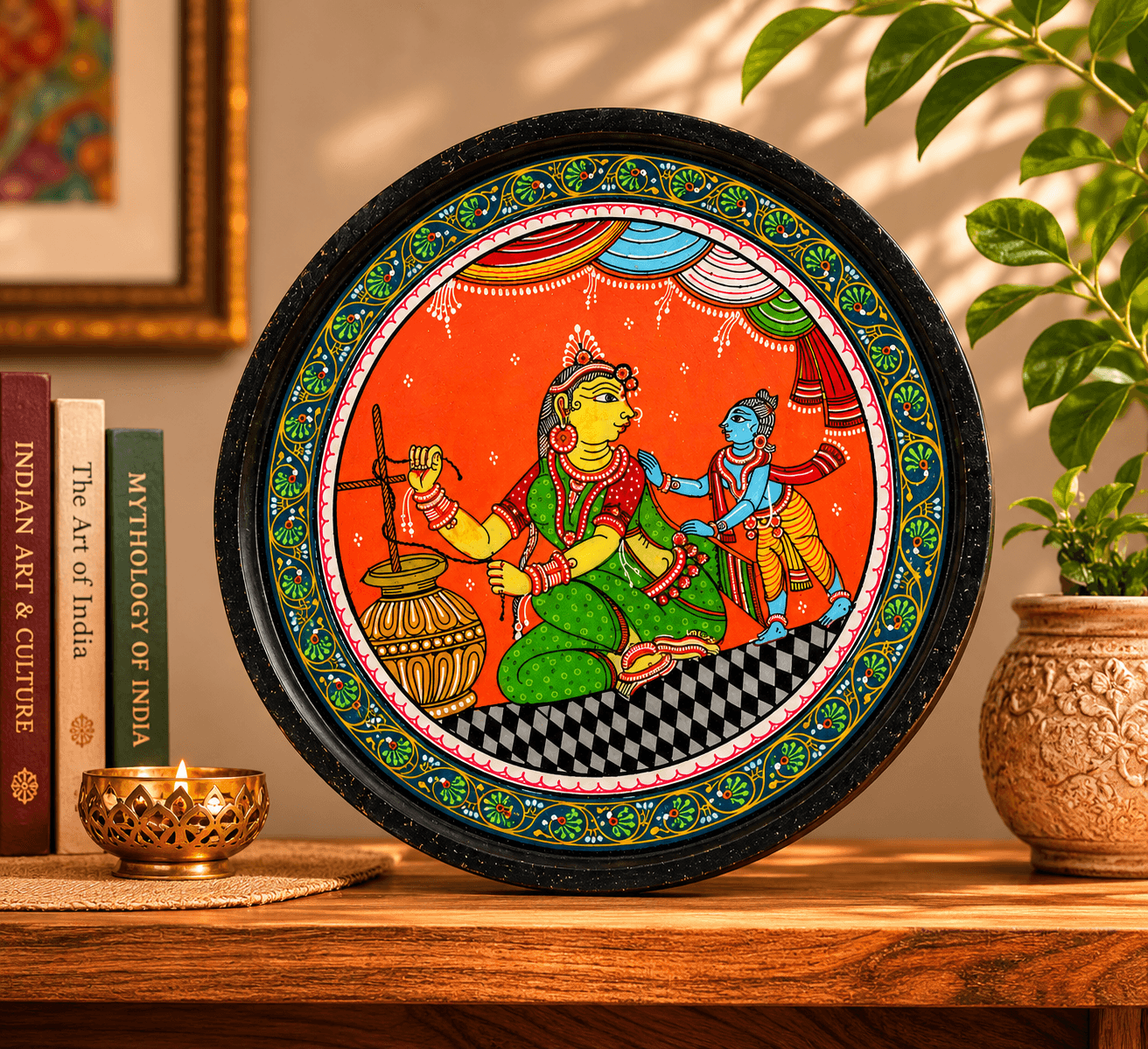 Odisha Pattachitra Folk Art Plate - Image 5