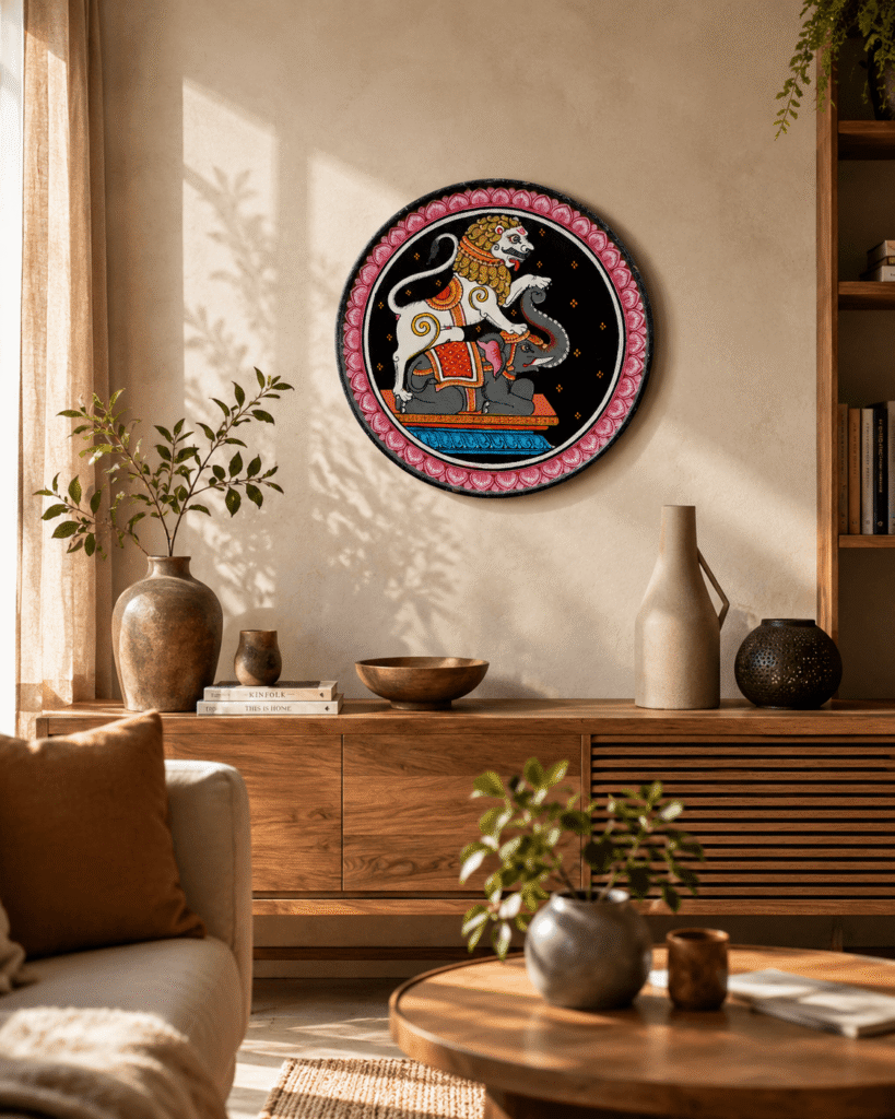 Tribal Pattachitra Folk Art Plate