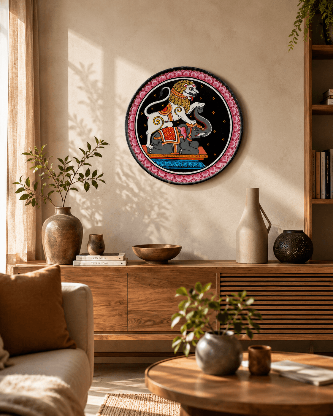 Tribal Pattachitra Folk Art Plate - Image 3