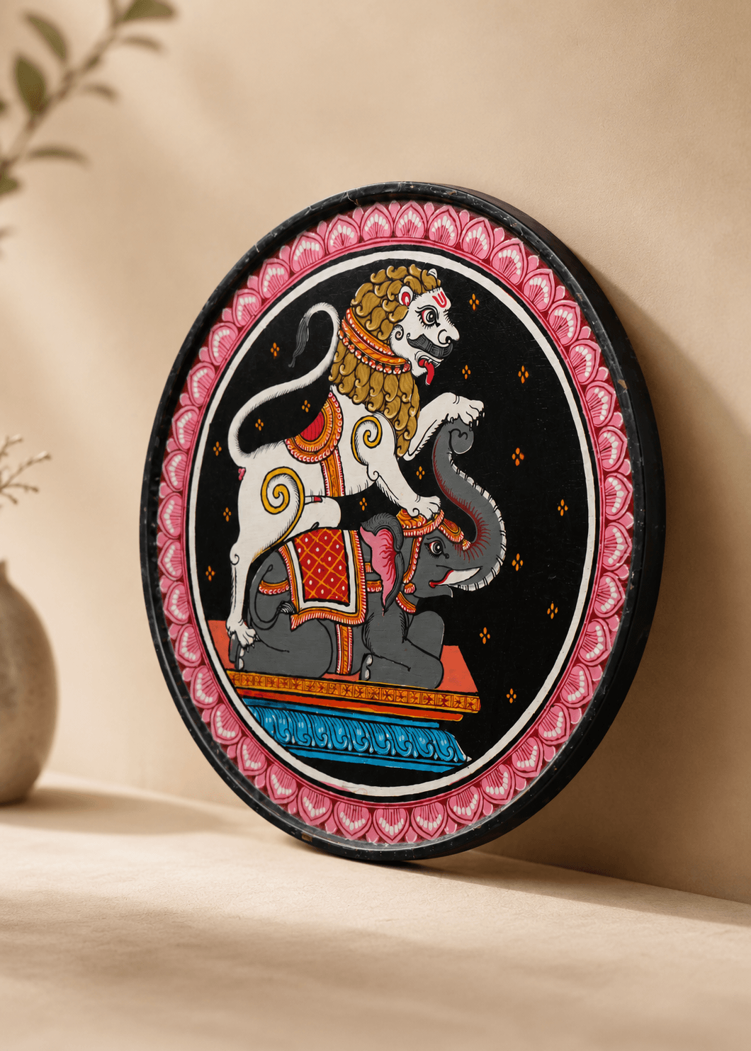 Tribal Pattachitra Folk Art Plate - Image 2