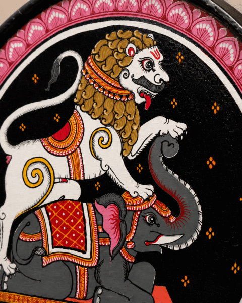 Tribal Pattachitra Folk Art Plate - Image 4