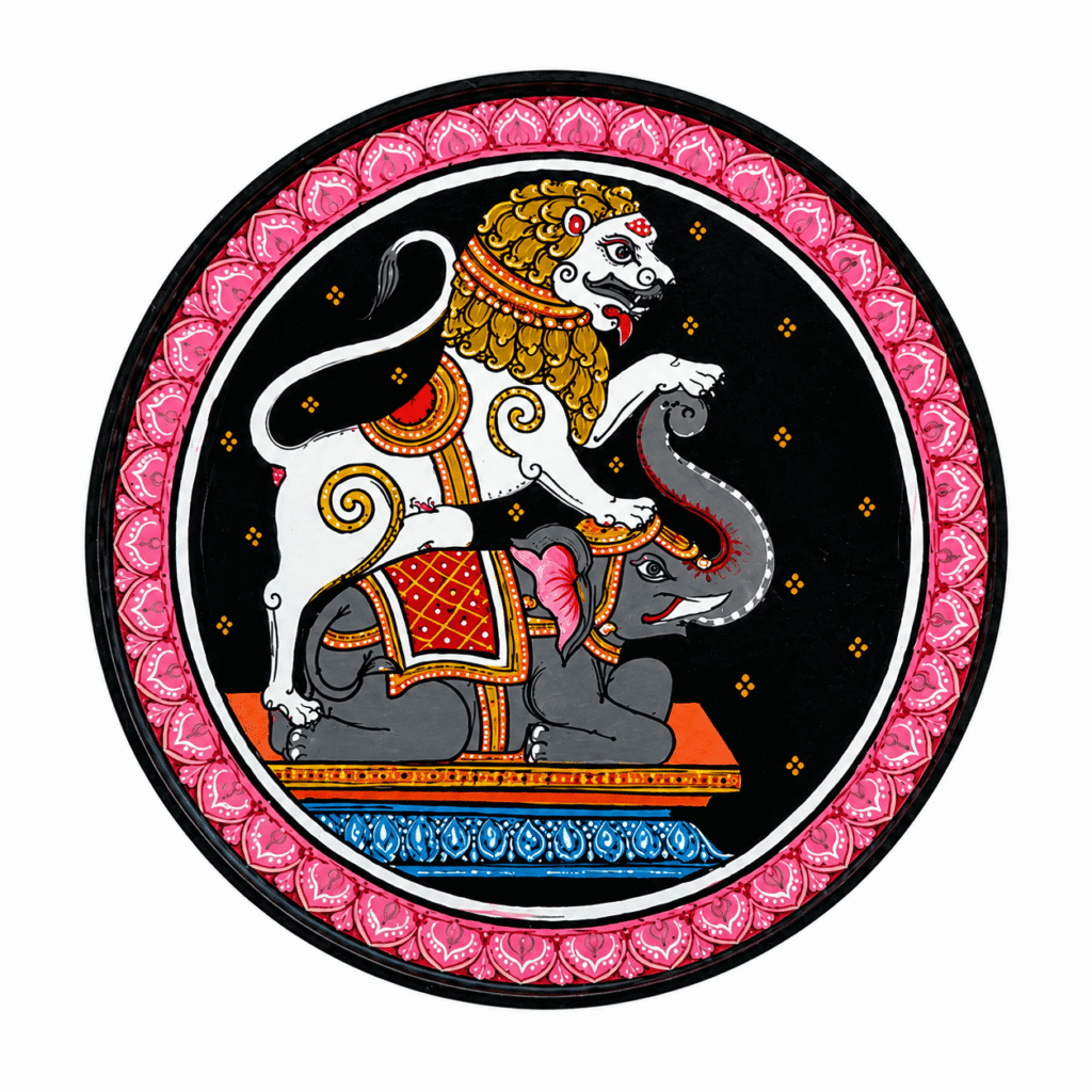 Tribal Pattachitra Folk Art Plate