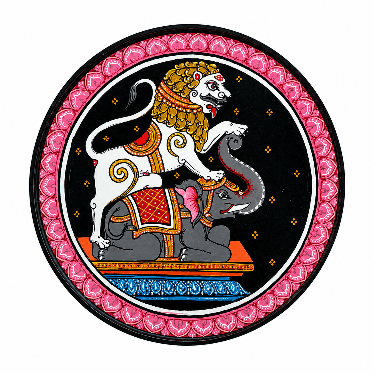 Tribal Pattachitra Folk Art Plate - Image 1