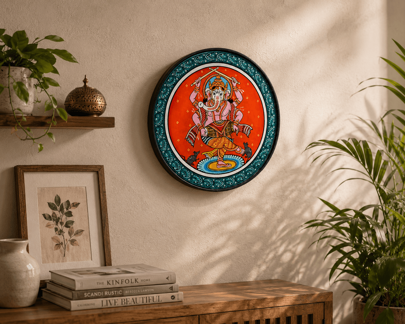 Ganesha Pattachitra Art Plate - Image 2