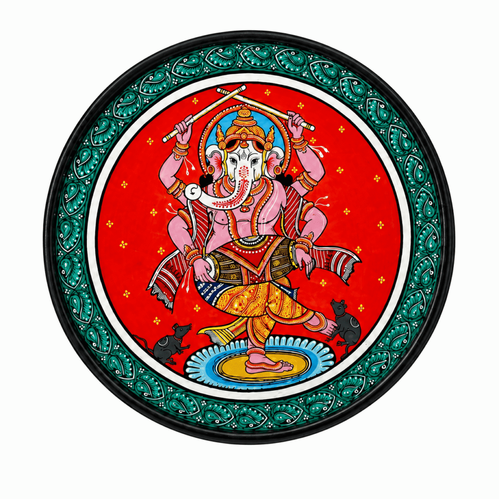 Ganesha Pattachitra Art Plate
