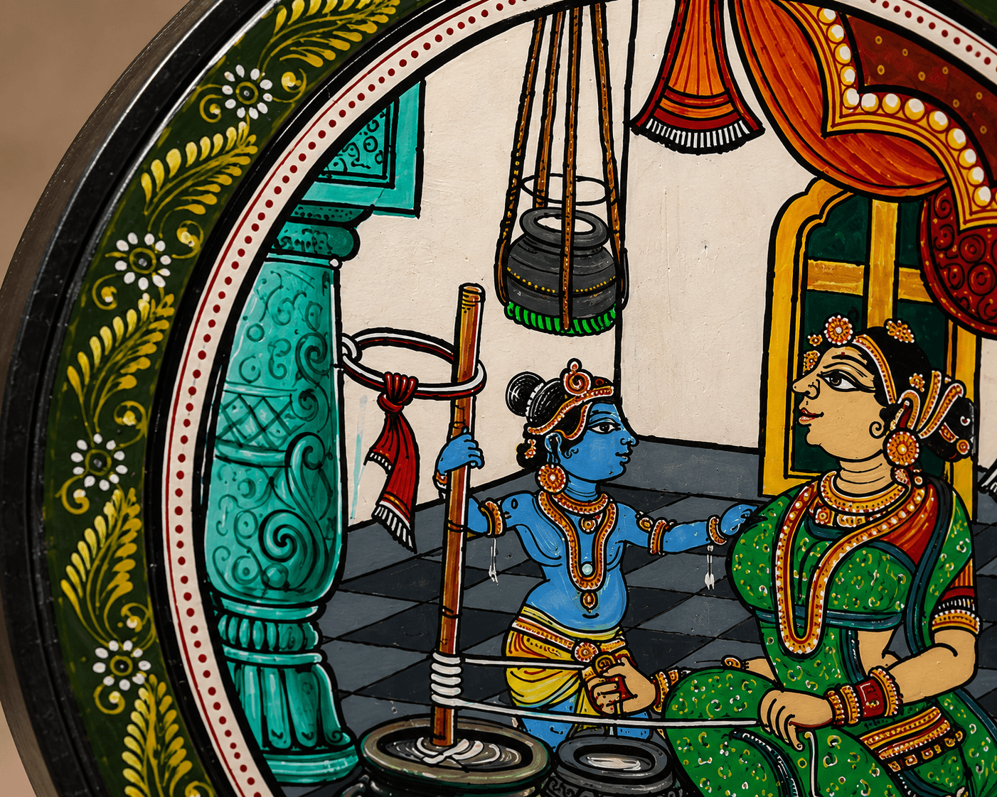 Odisha Pattachitra Traditional Art Plate - Image 4