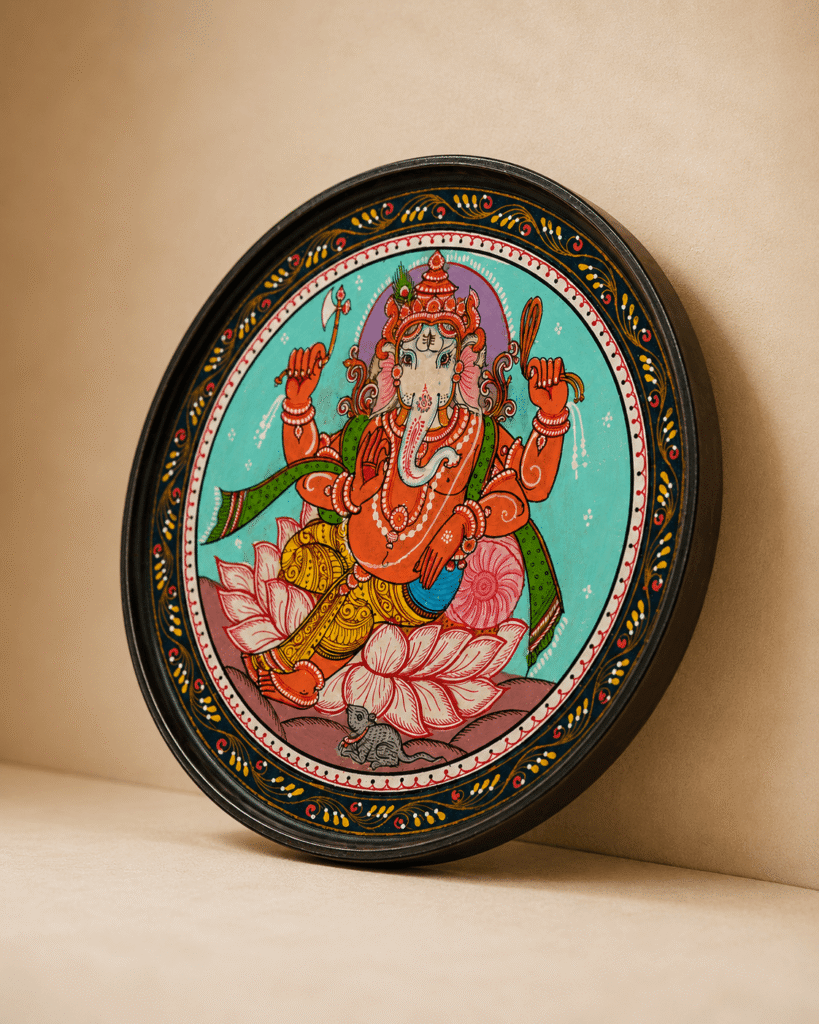 Ganesha Pattachitra Wall Plate