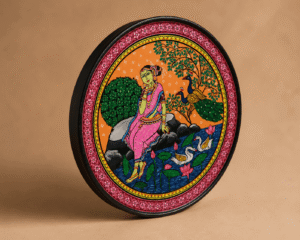 Odisha Pattachitra Peacock Art Plate - Image 3