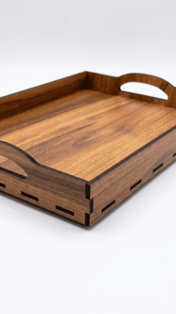Wooden Serving Tray with Handles
