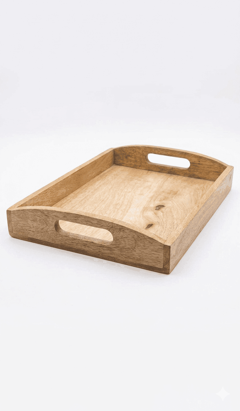 Wooden Breakfast Serving Tray - Image 2