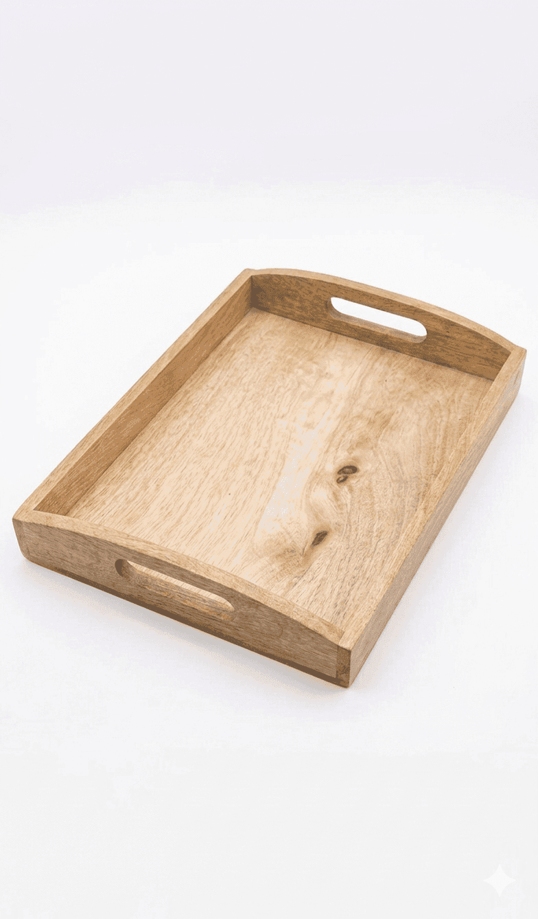 Wooden Breakfast Serving Tray - Image 3