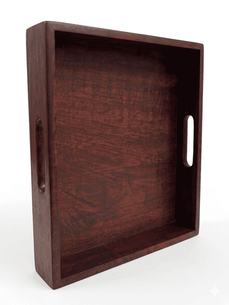 Wooden Serving Tray with Handles