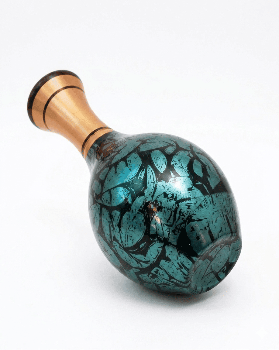 Blue Floral Ceramic Vase - Image 2