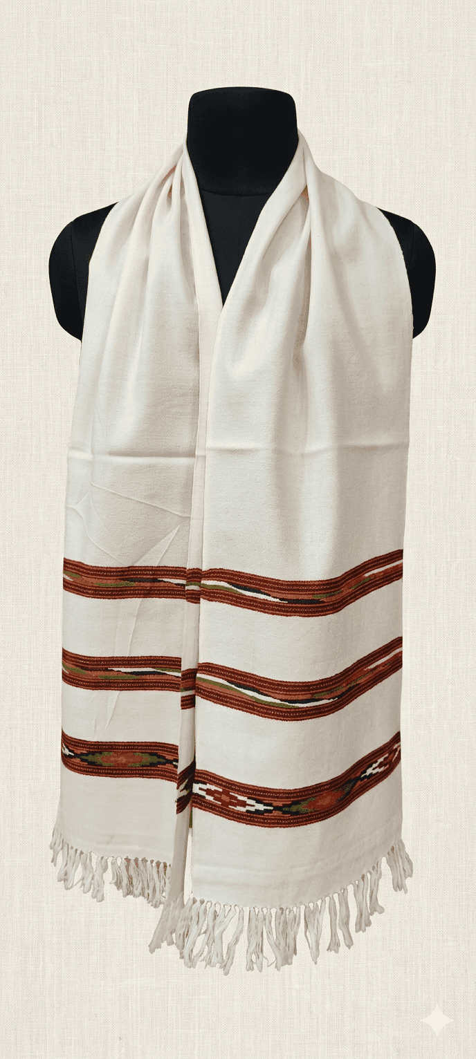 Tribal Pattern Woolen Scarf - Image 2