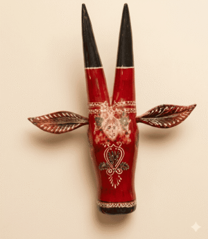 Royal Artisan Wooden Bull Mask Wall Decor