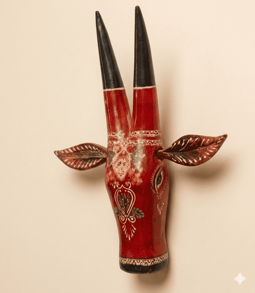 Royal Artisan Wooden Bull Mask Wall Decor